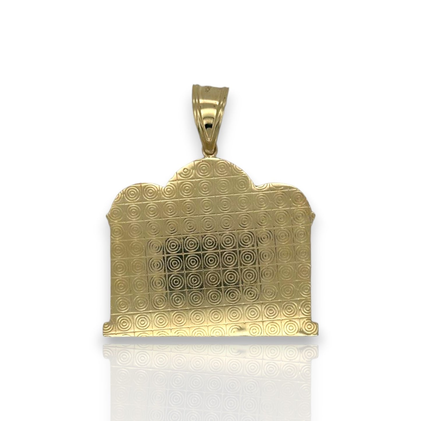 Colgante de dos tonos de la Última Cena - Oro amarillo de 14 k