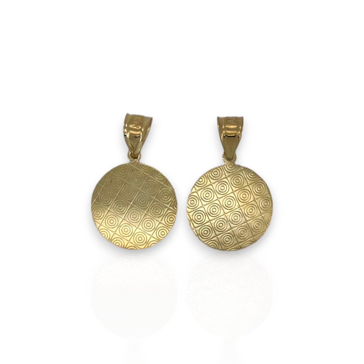 Medusa Circle Pendant - 10k Two Tone