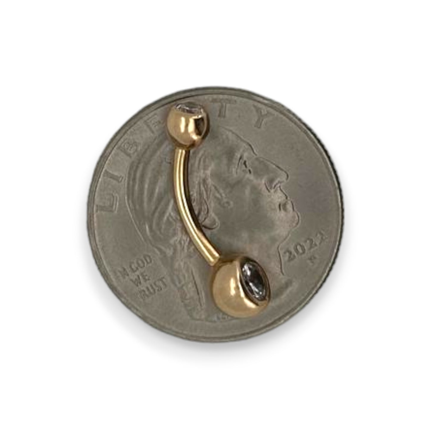 Belly Piercing - 14K Yellow Gold