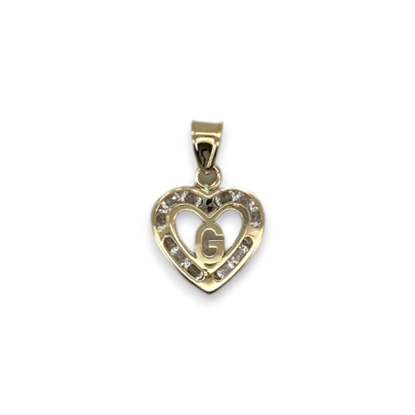 Initials Heart Pendant - 10K Yellow Gold (Copy)