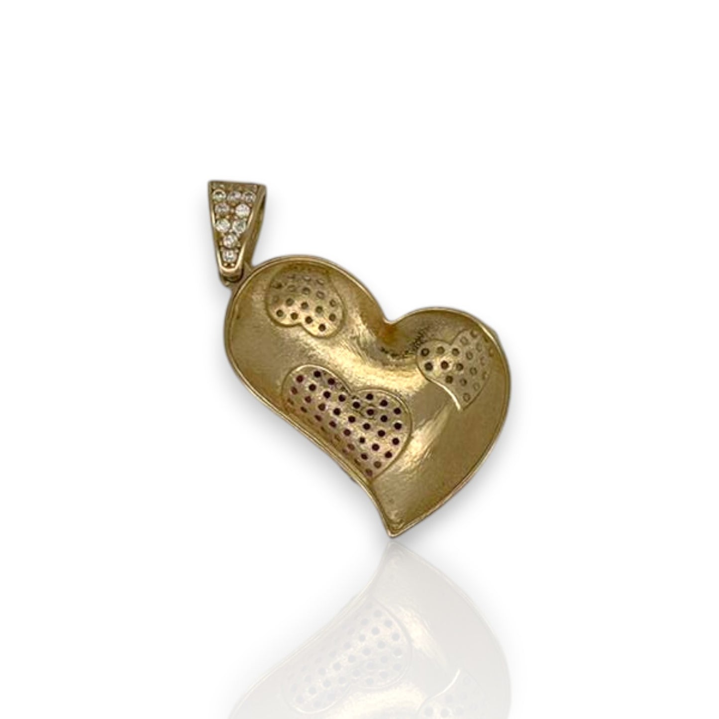 Heart Cz Pendant - 14K Yellow Gold