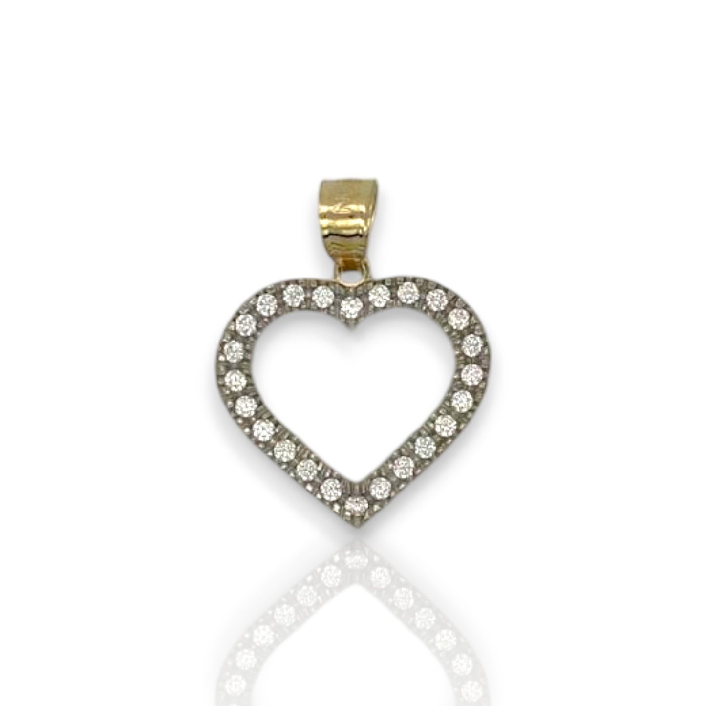 Heart Cz Pendant - 10K Yellow Gold