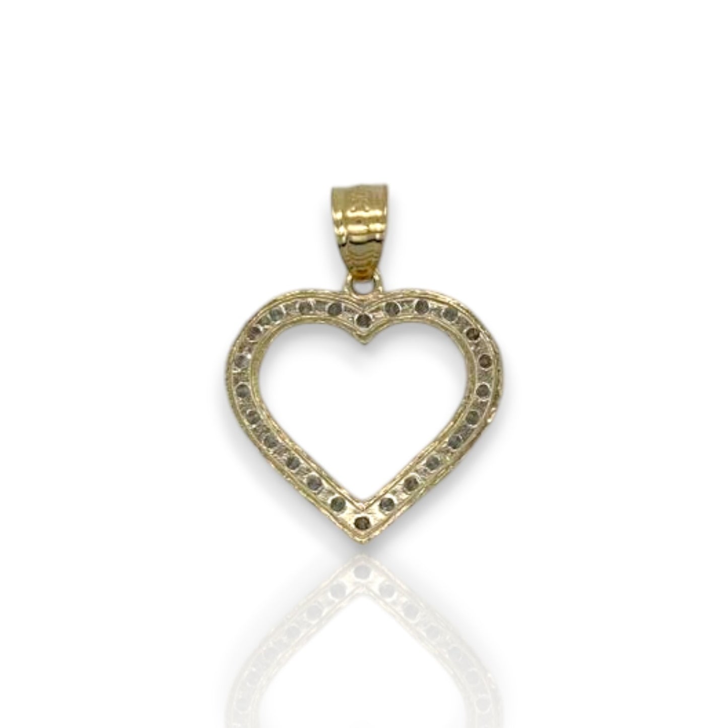 Heart Cz Pendant - 10K Yellow Gold