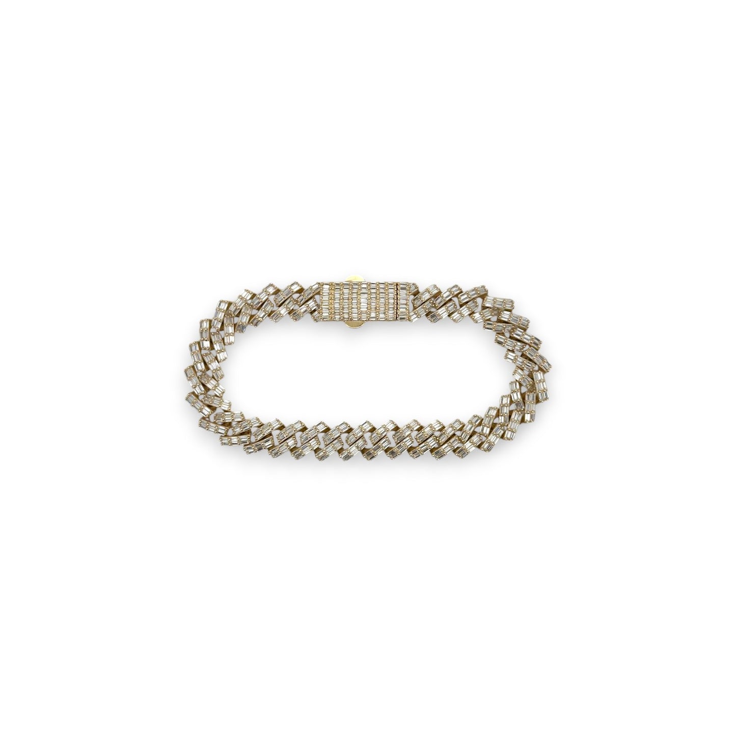 S Miami Bracelet CZ - 10K Yellow Gold