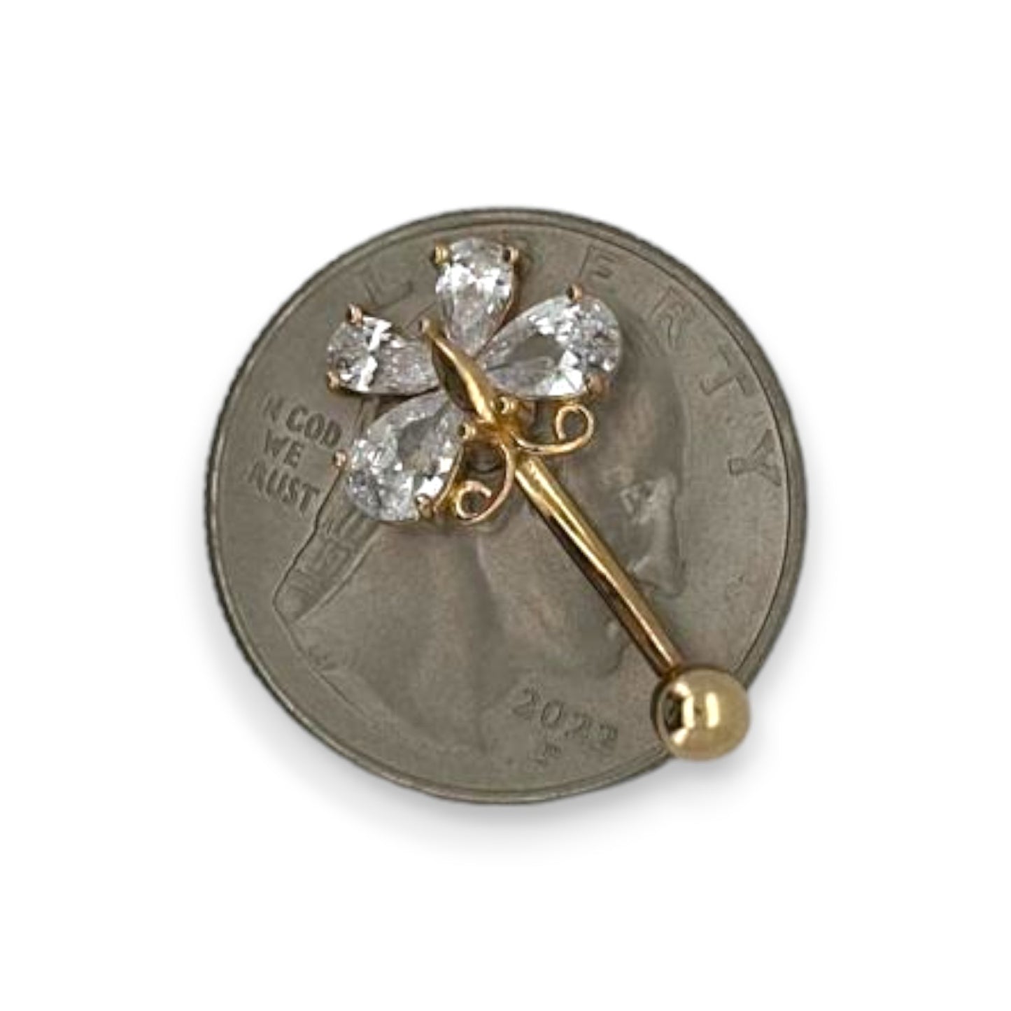 Belly Piercing - 14K Yellow Gold