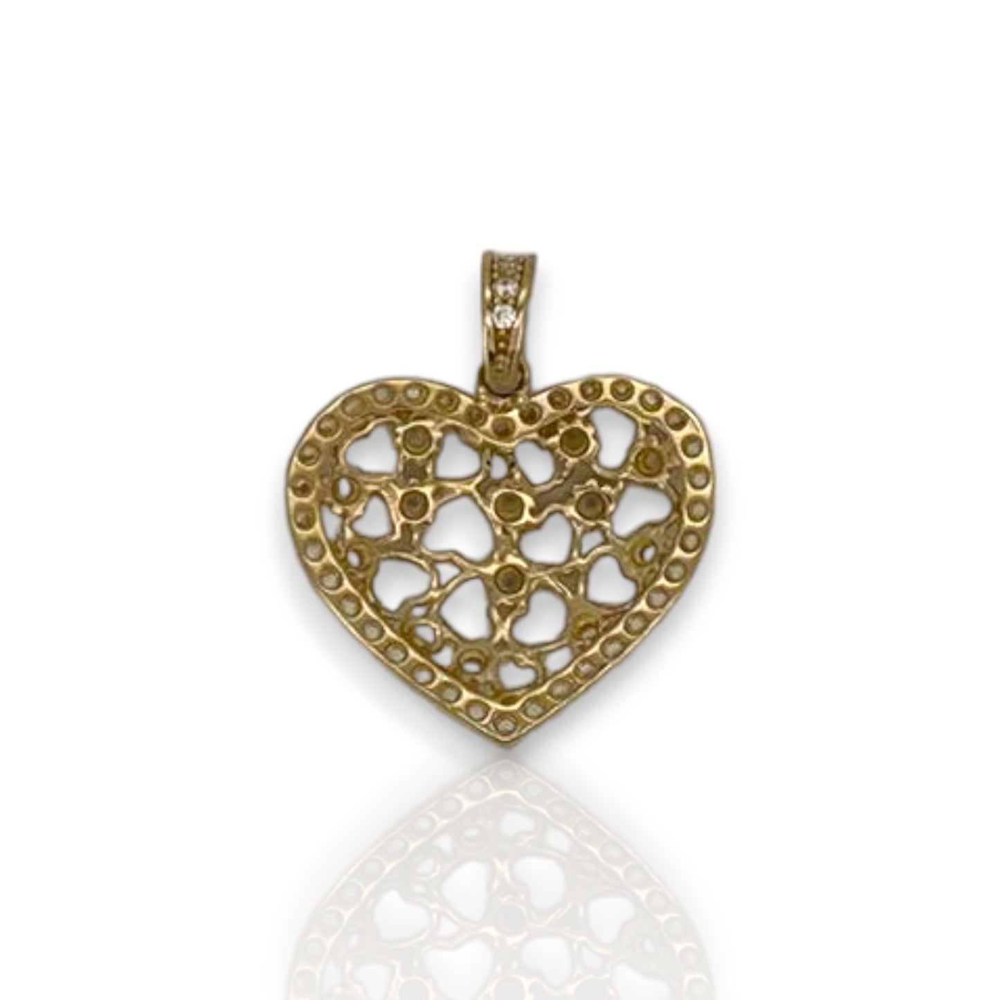 Heart Cz Pendant - 14K Yellow Gold
