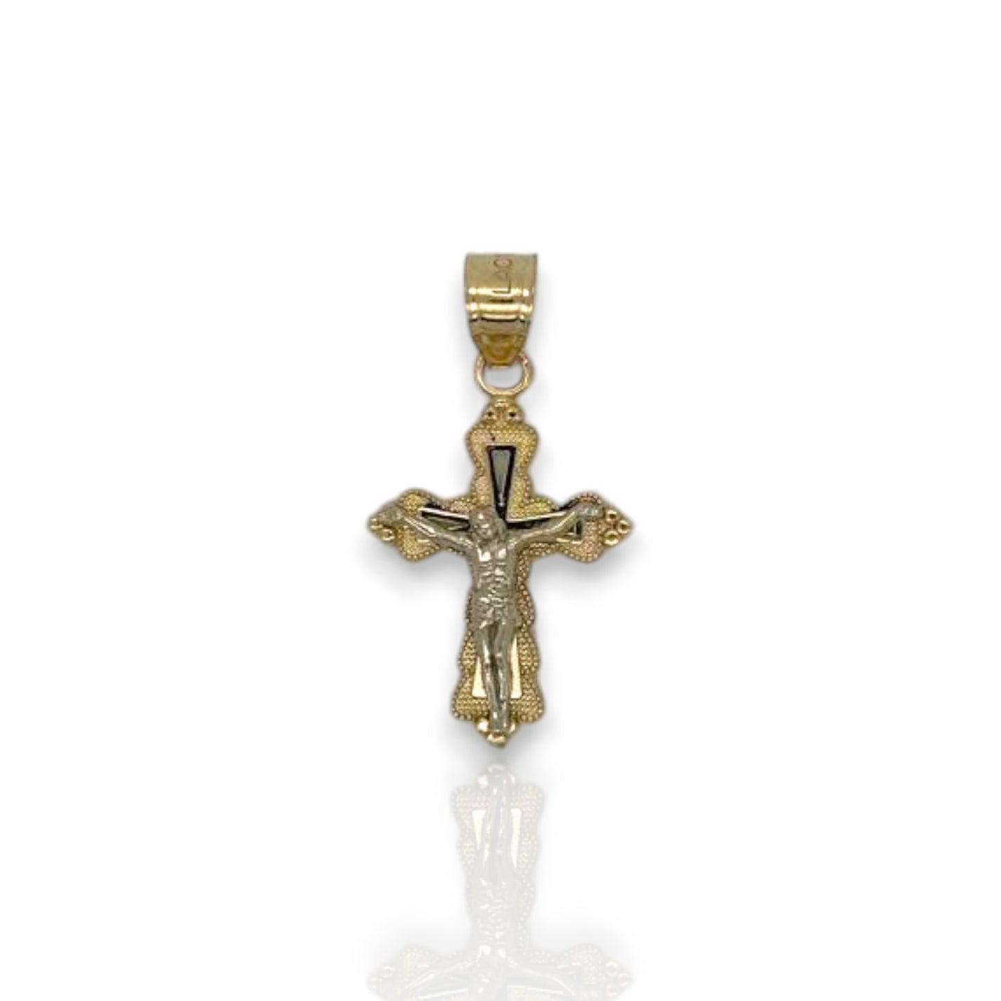 Jesus Cross Pendant - 10k Yellow Gold