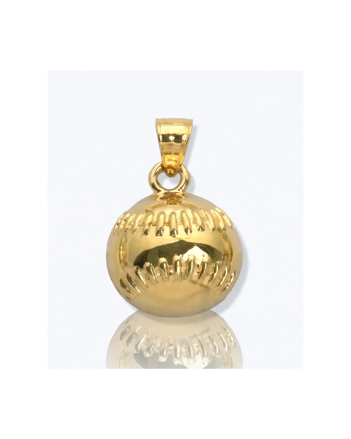 Baseball Pendant - 10K Yellow Gold