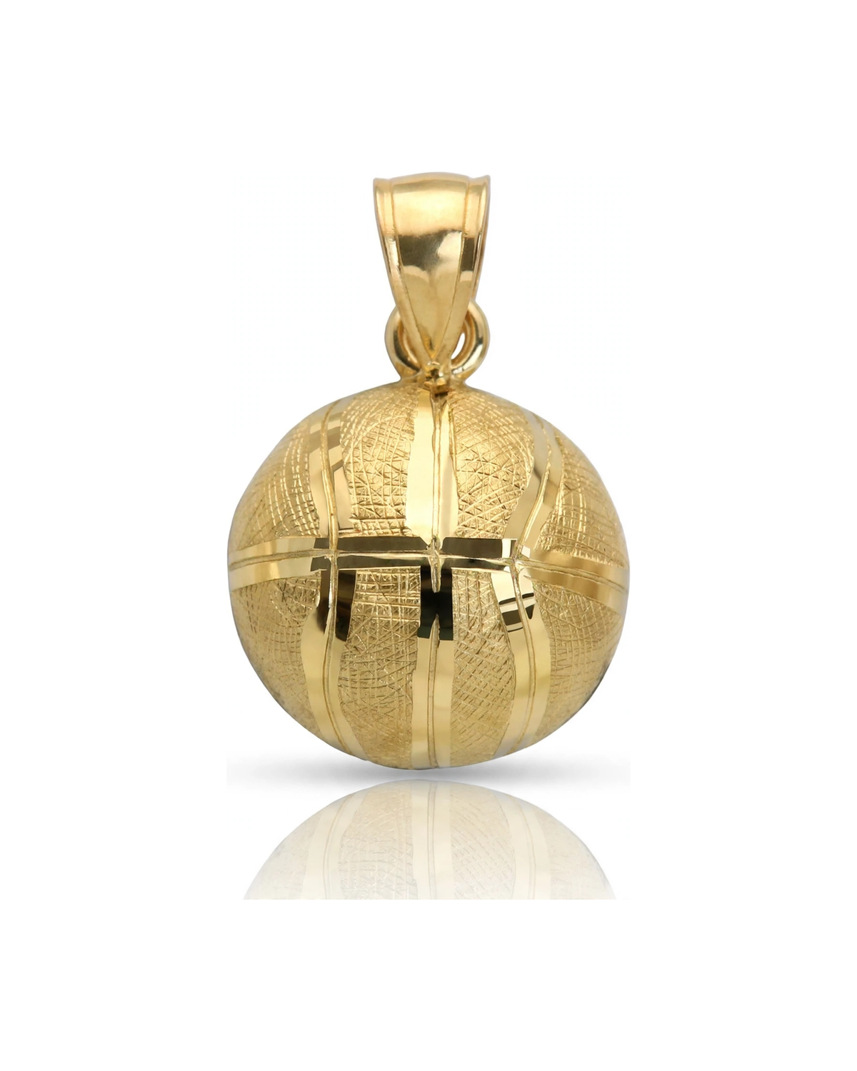 Basketball Pendant - 10K Yellow Gold