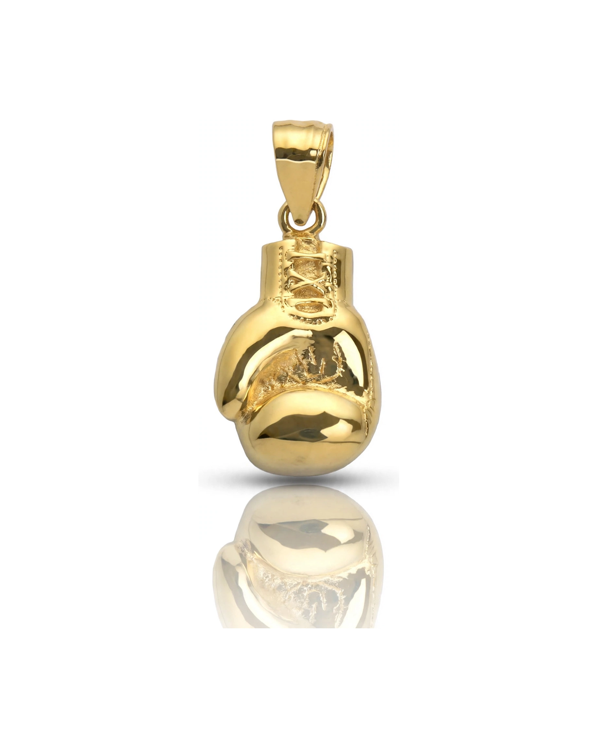 Boxing Glove Pendant Single Plain - 10K Yellow Gold