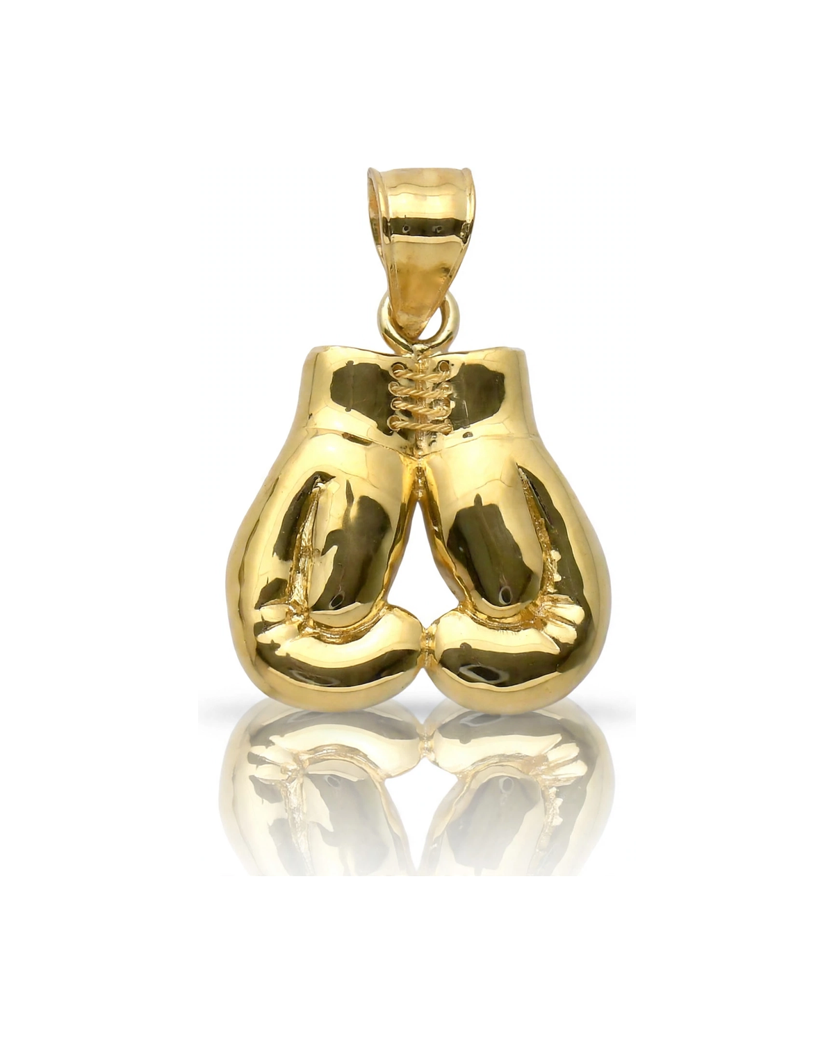 Boxing Gloves Pendant Pair - 10K Yellow Gold