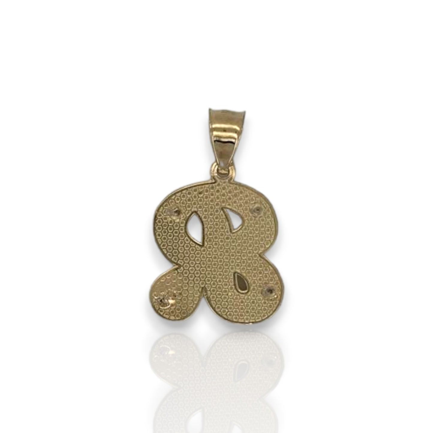 Initial Cz Pendant - 10K Yellow Gold