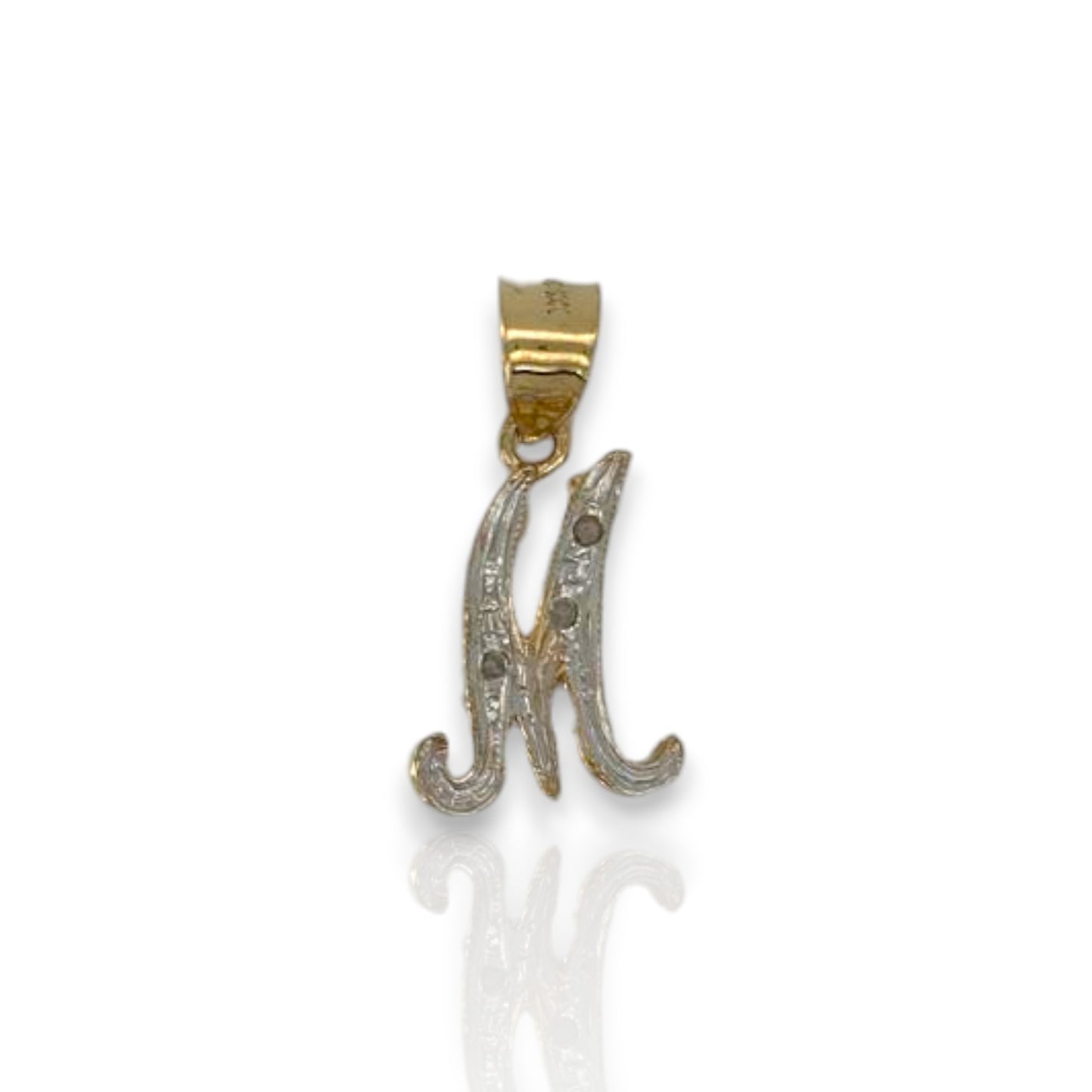 Initial Cz Pendant - 10K Yellow Gold