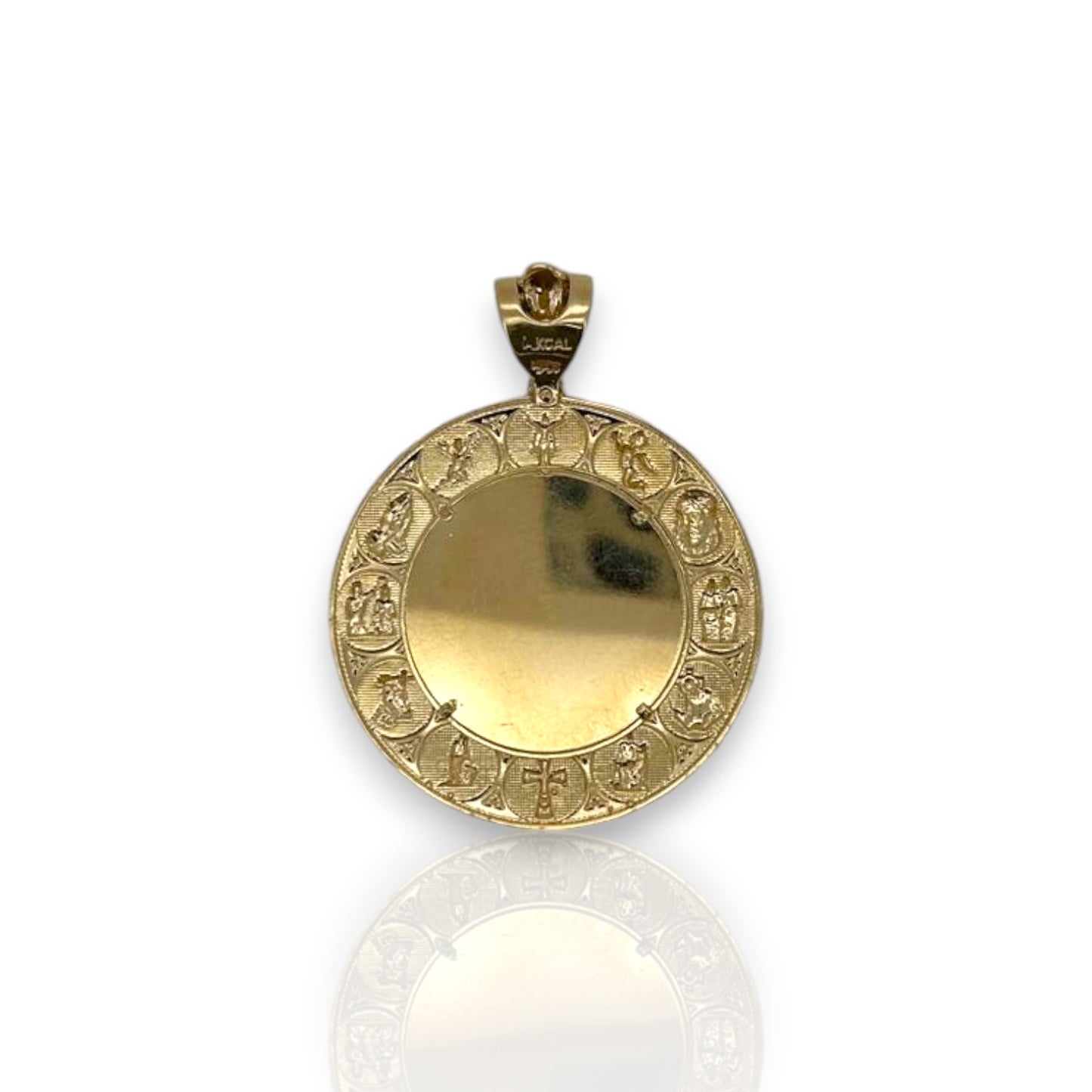 Picture Frame "Religious" Pendant - 14K Yellow Gold