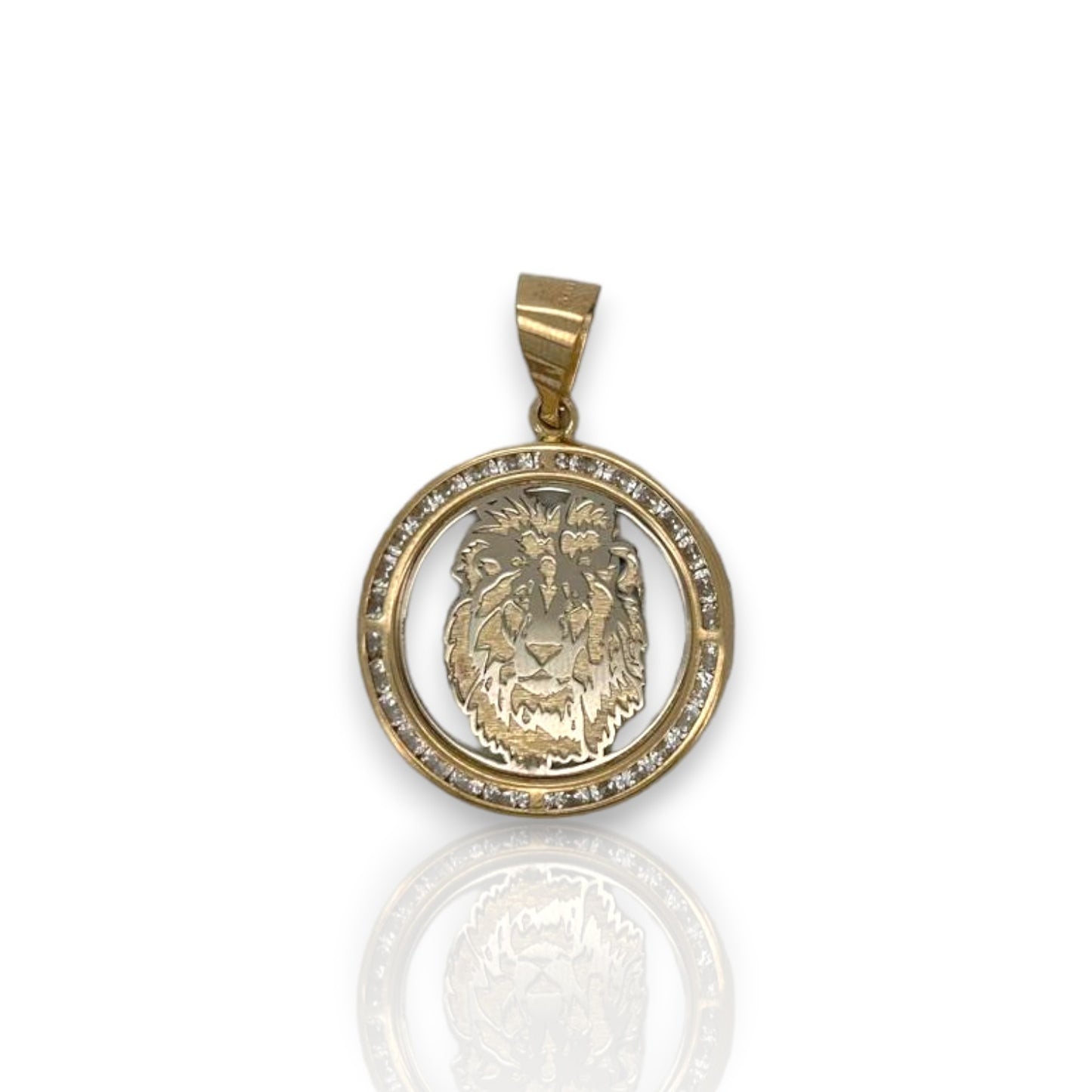 Medallion Lion Head - 10K Yellow Gold