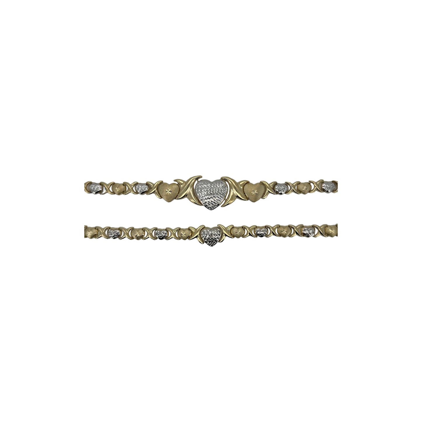 Heart kisses bracelet - 10k yellow gold
