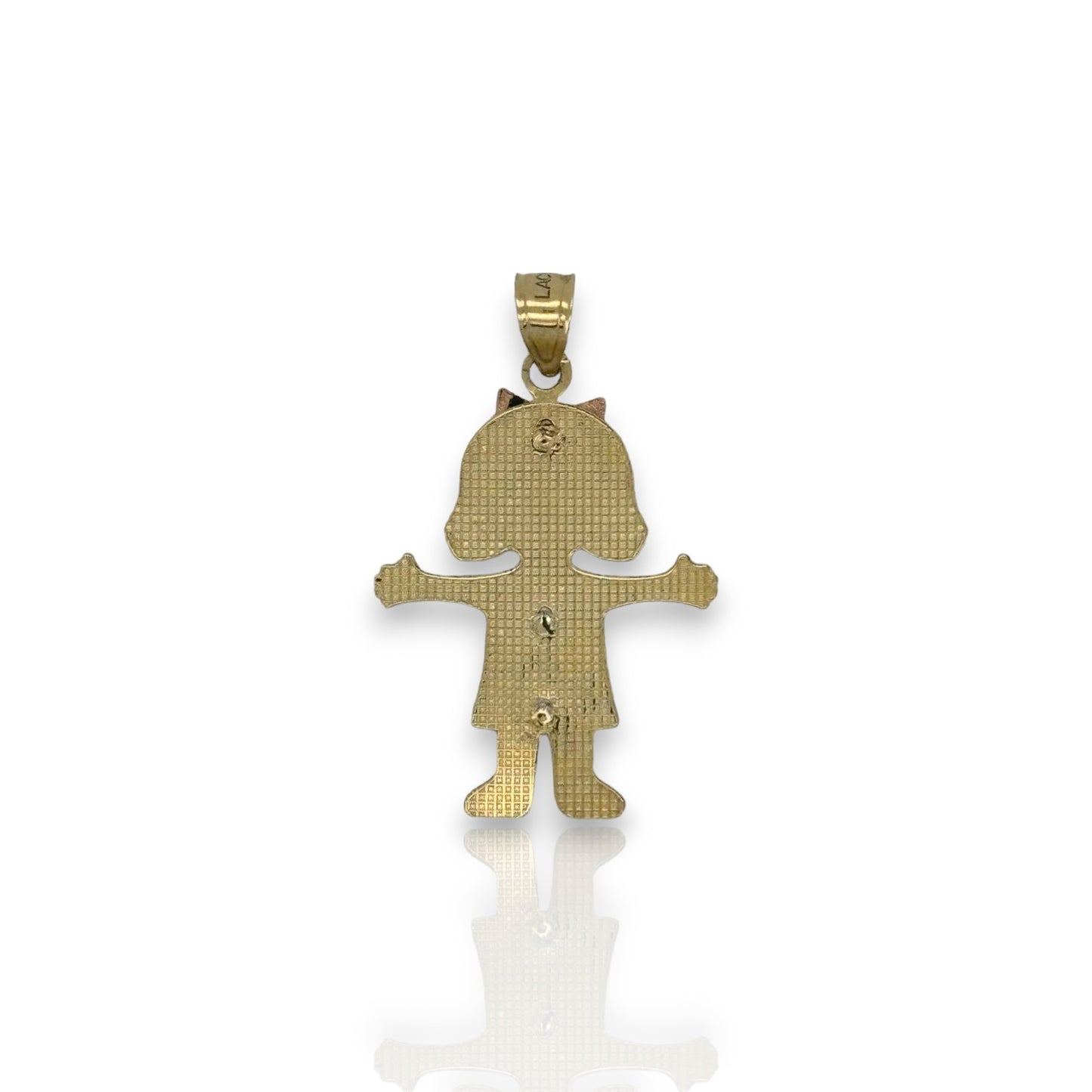 Little Girl Pendant - 10K Yellow Gold