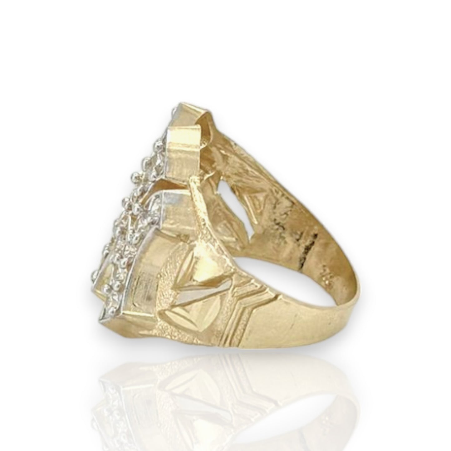 Anillo con circonita cúbica de los Yankees de Nueva York - Oro amarillo de 10 quilates