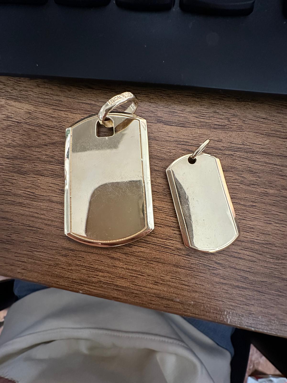 14K Yellow Gold - Flat Mirror Pendant