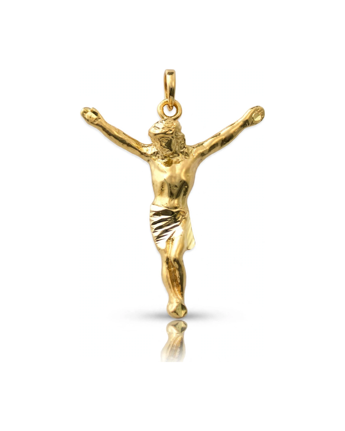 Corpus of Jesus Pendant Arms Outstretched - 10K Yellow Gold