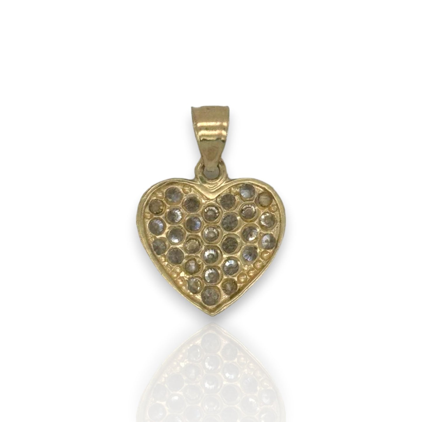 Heart Cz Pendant - 10K Yellow Gold