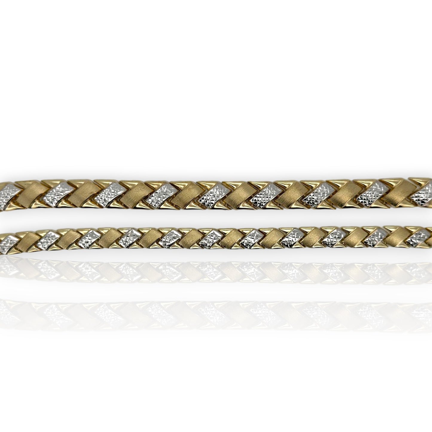 Twist diamond cut bracelet - 10k yellow gold