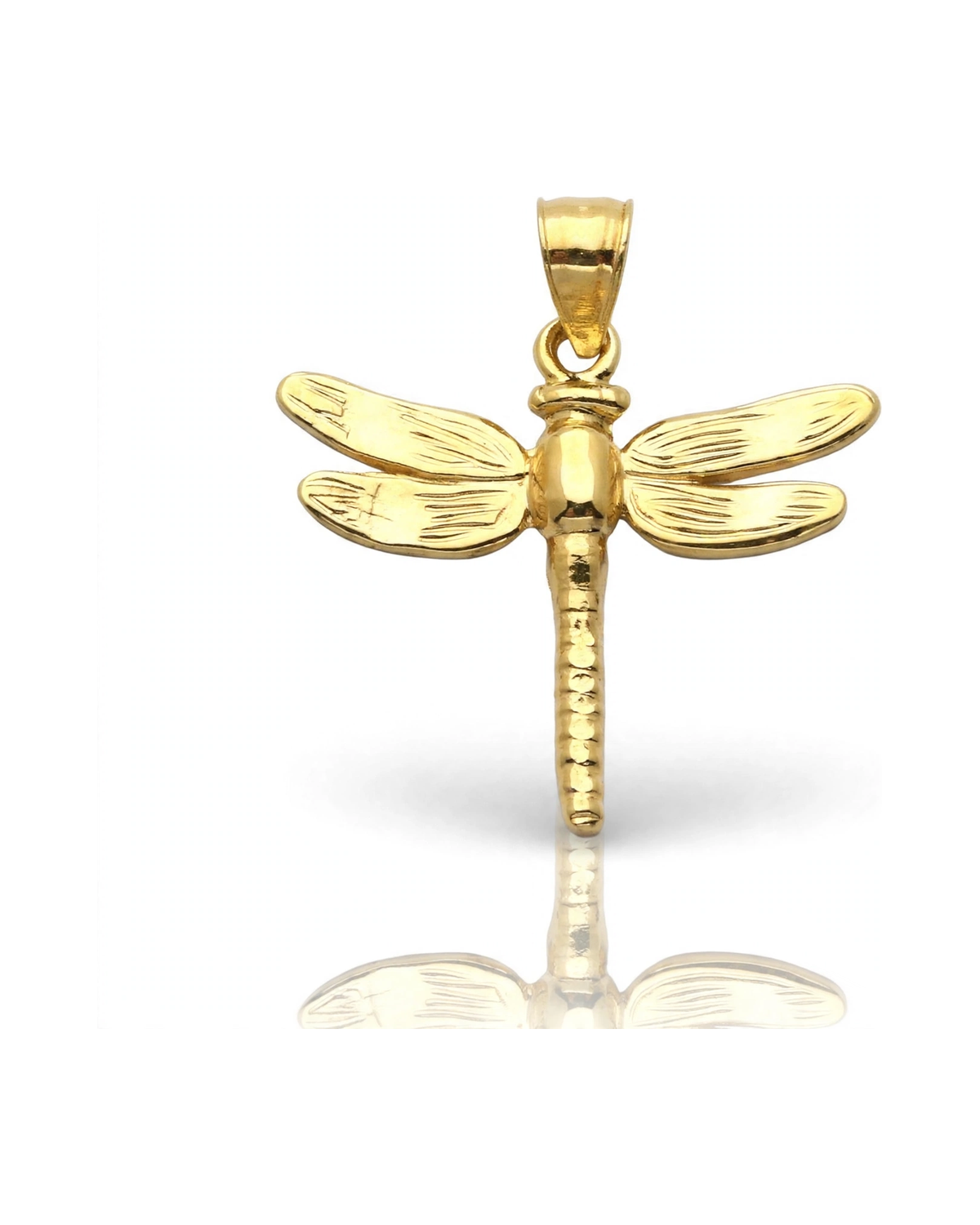 Dragonfly Pendant - 10K Yellow Gold