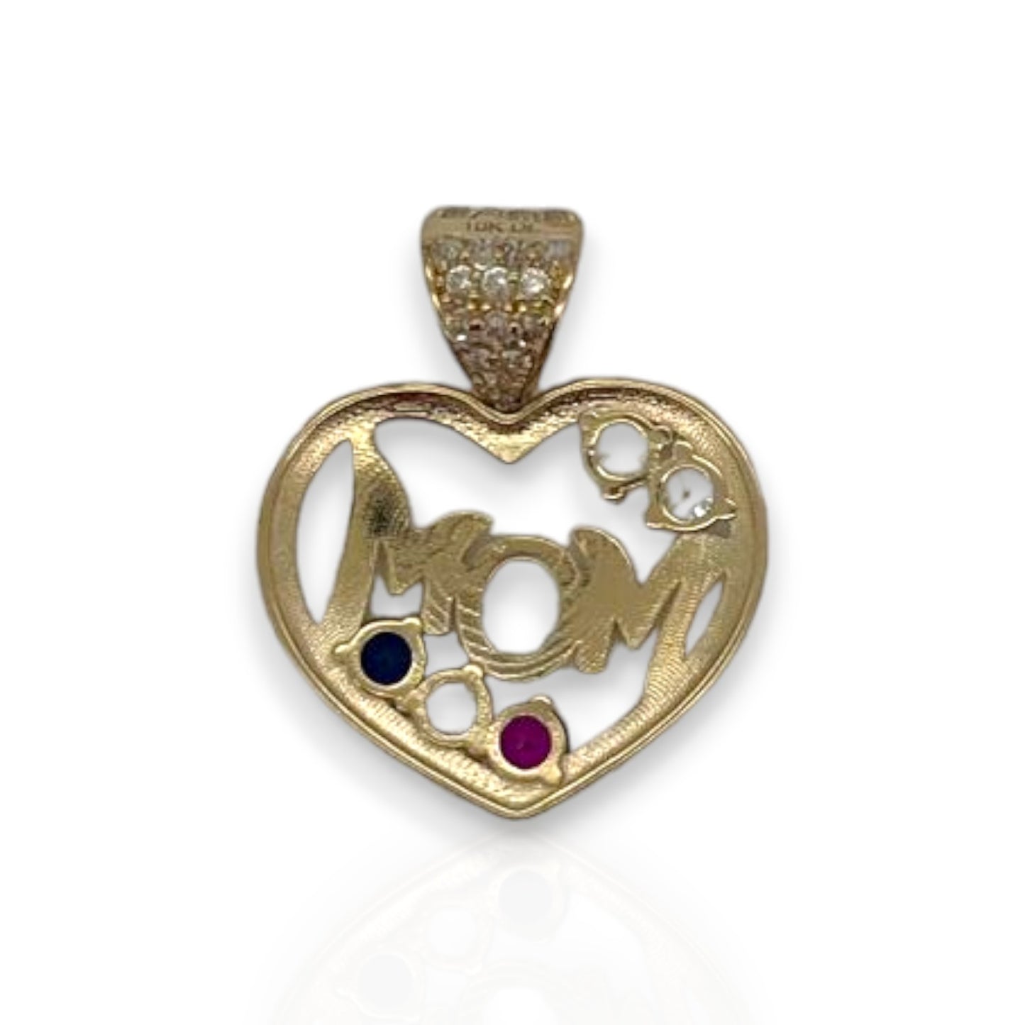 Heart CZ Pendant - 10K Yellow Gold