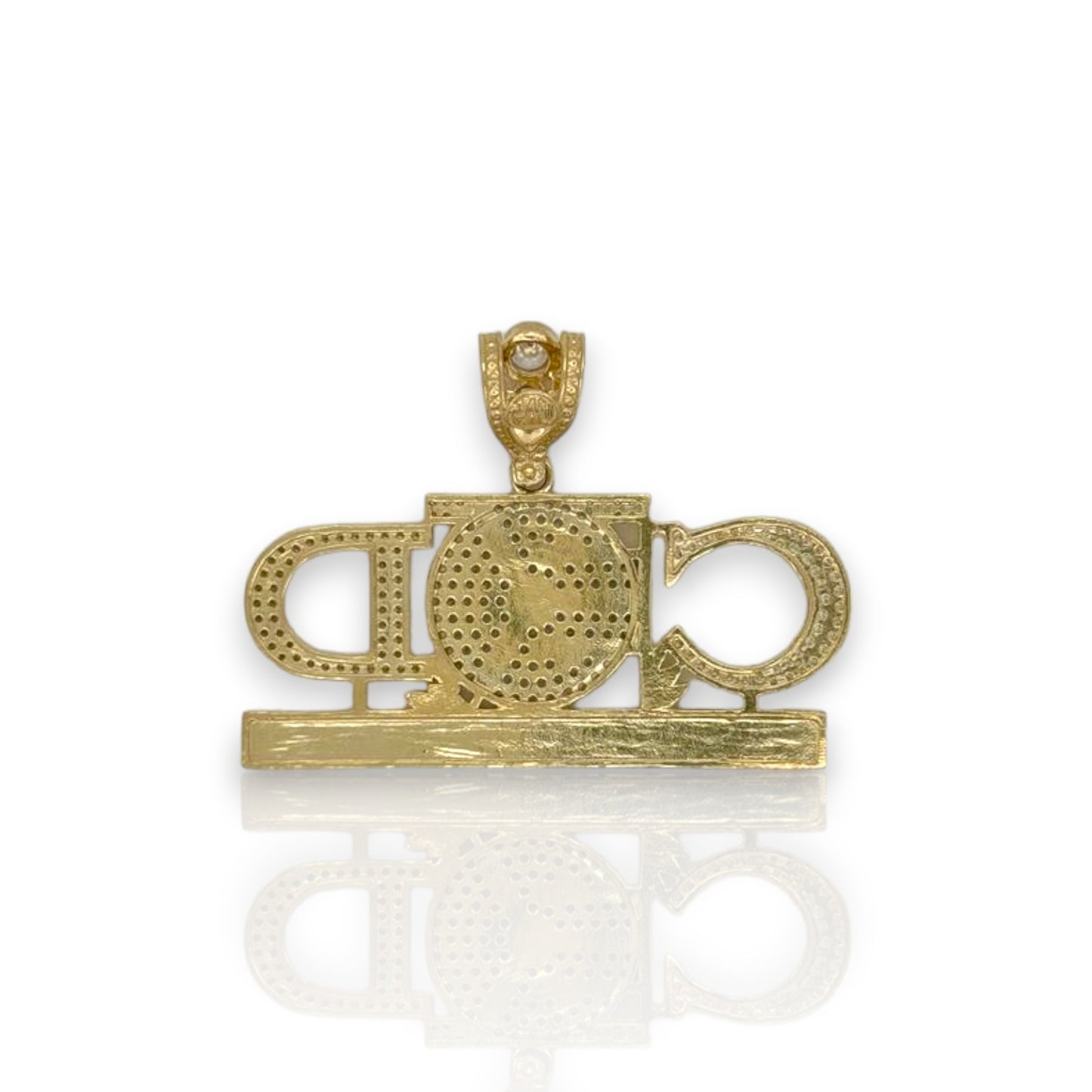 Cashed Out Daily Cz Pendant - 14k Yellow Gold