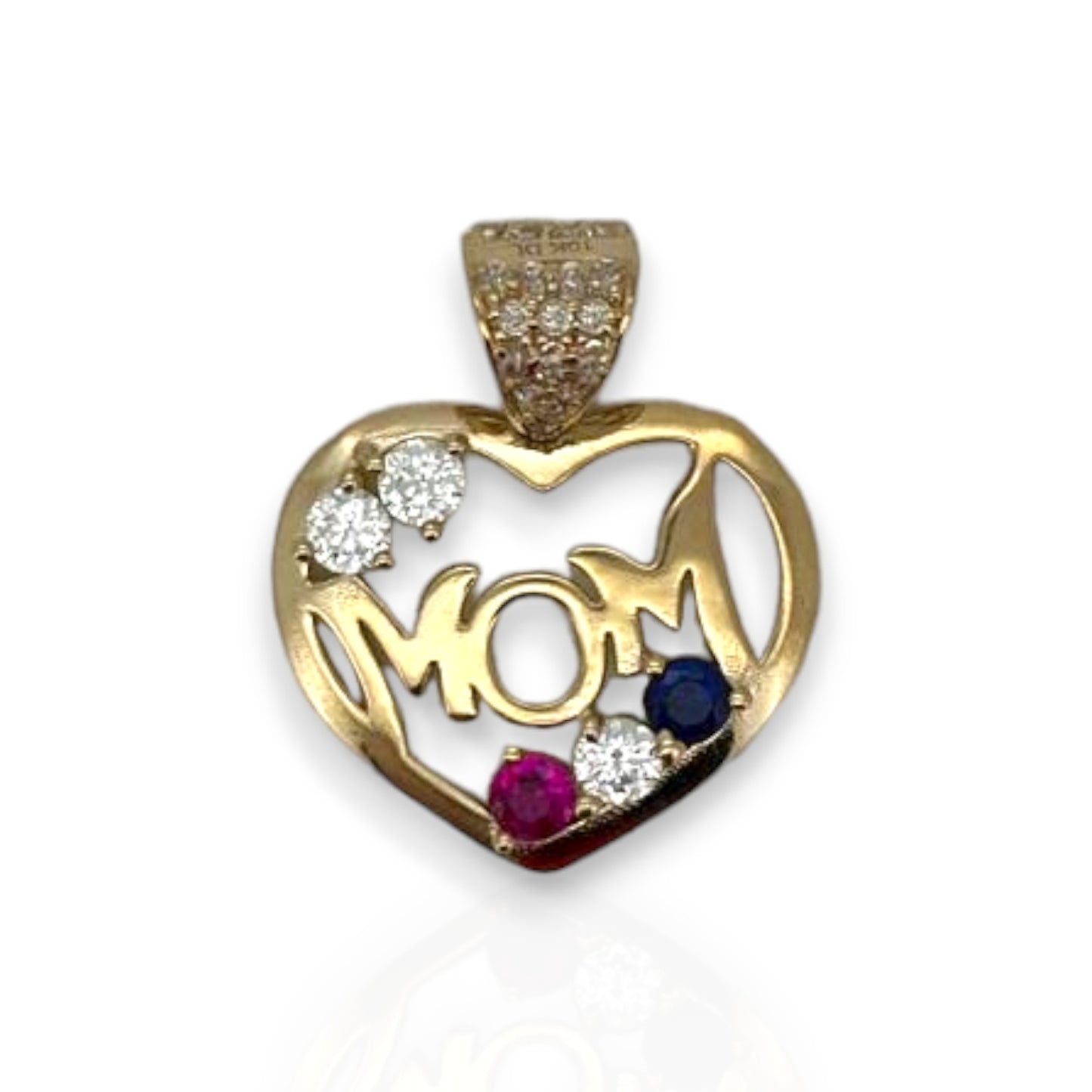 Heart CZ Pendant - 10K Yellow Gold
