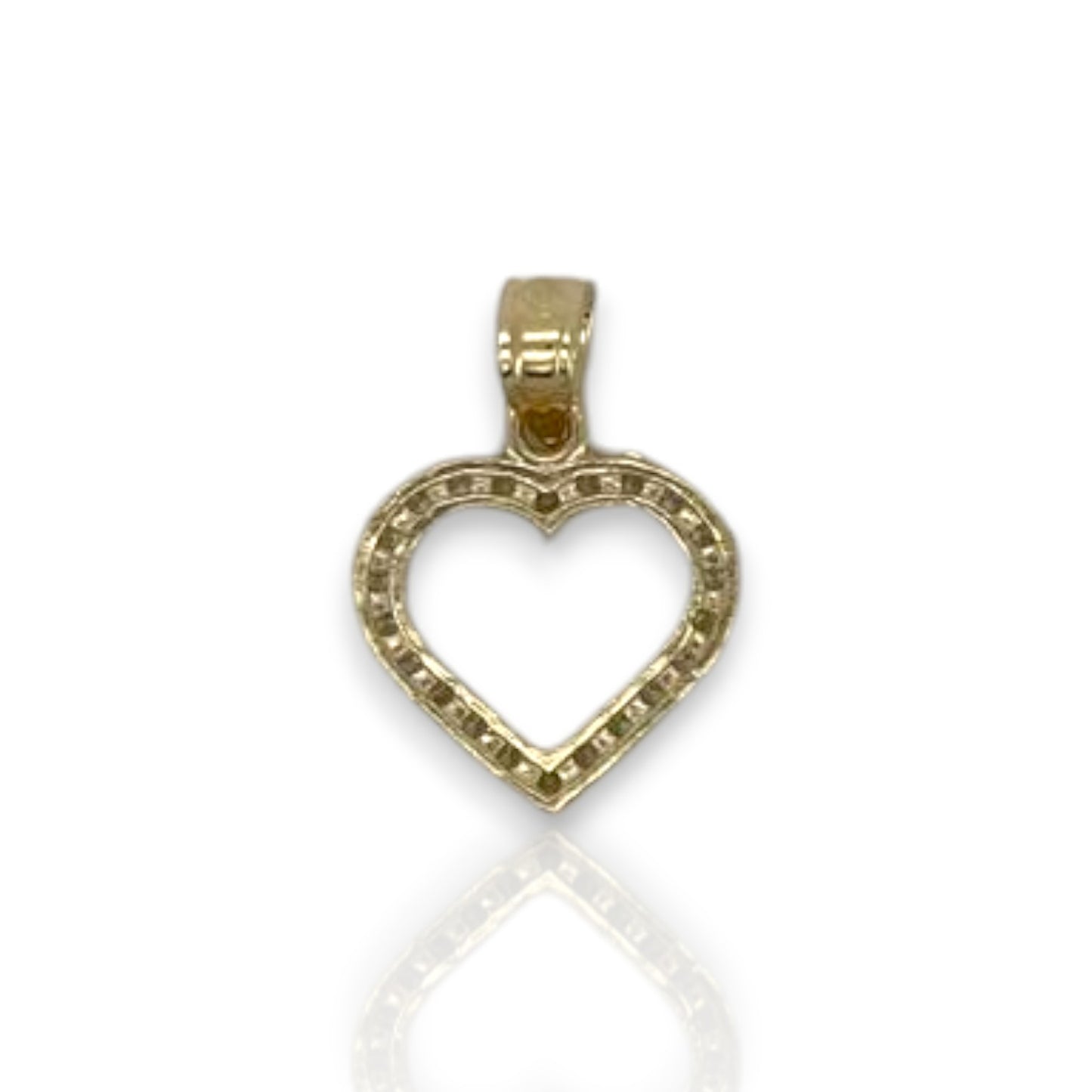 Heart Cz Pendant - 10K Yellow Gold