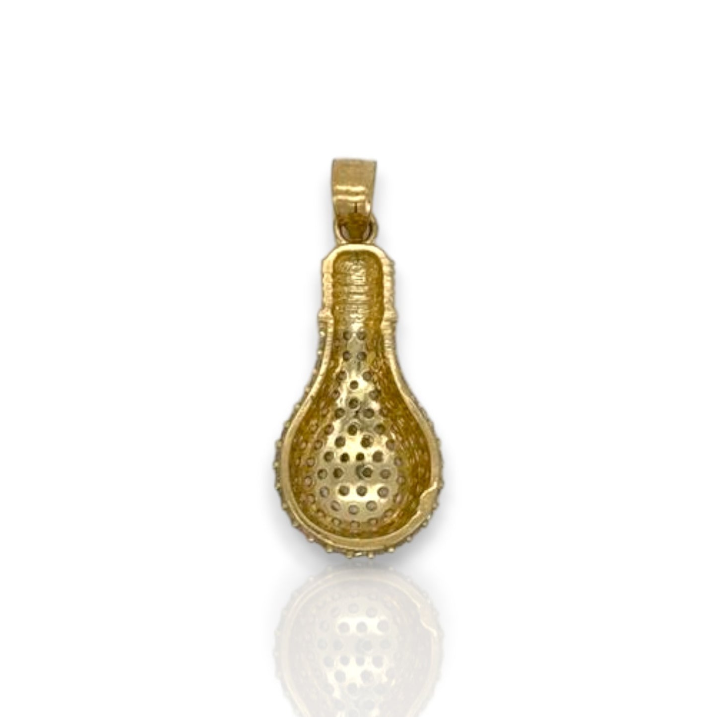 Light Bulb Cz Pendant - 14k Yellow Gold