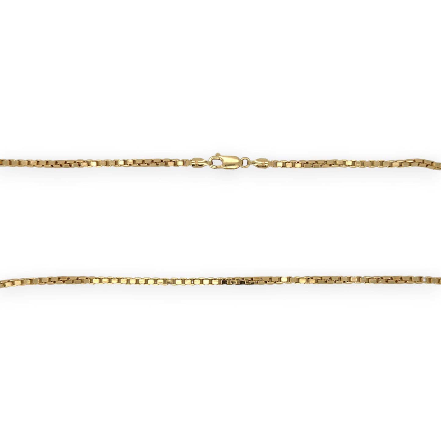 Box Chain Necklace - 14k Yellow Gold - Solid