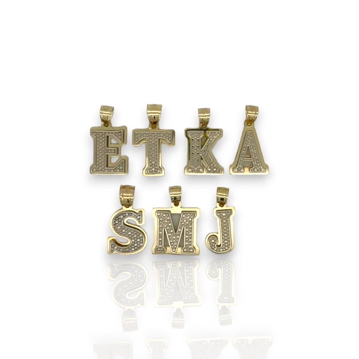 Initial Cz Pendant - 10K Yellow Gold