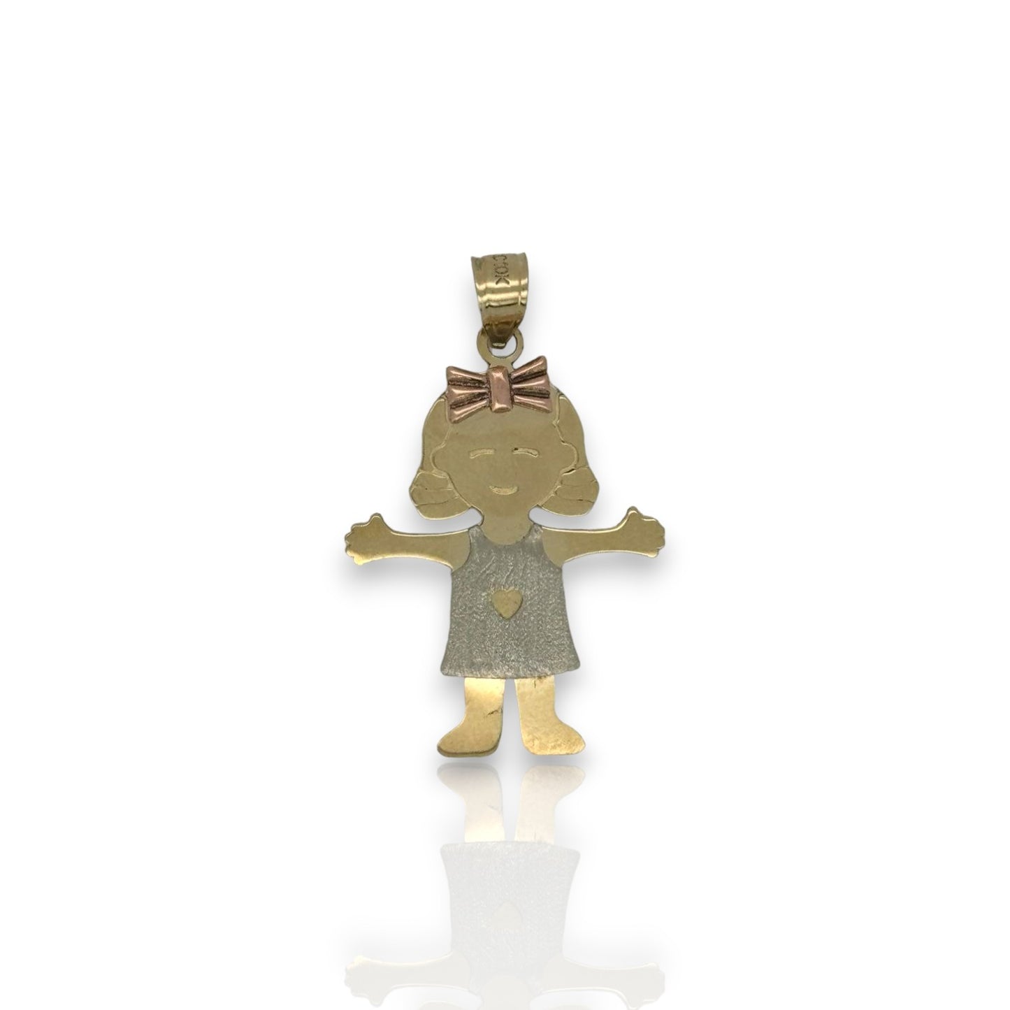 Little Girl Pendant - 10K Yellow Gold