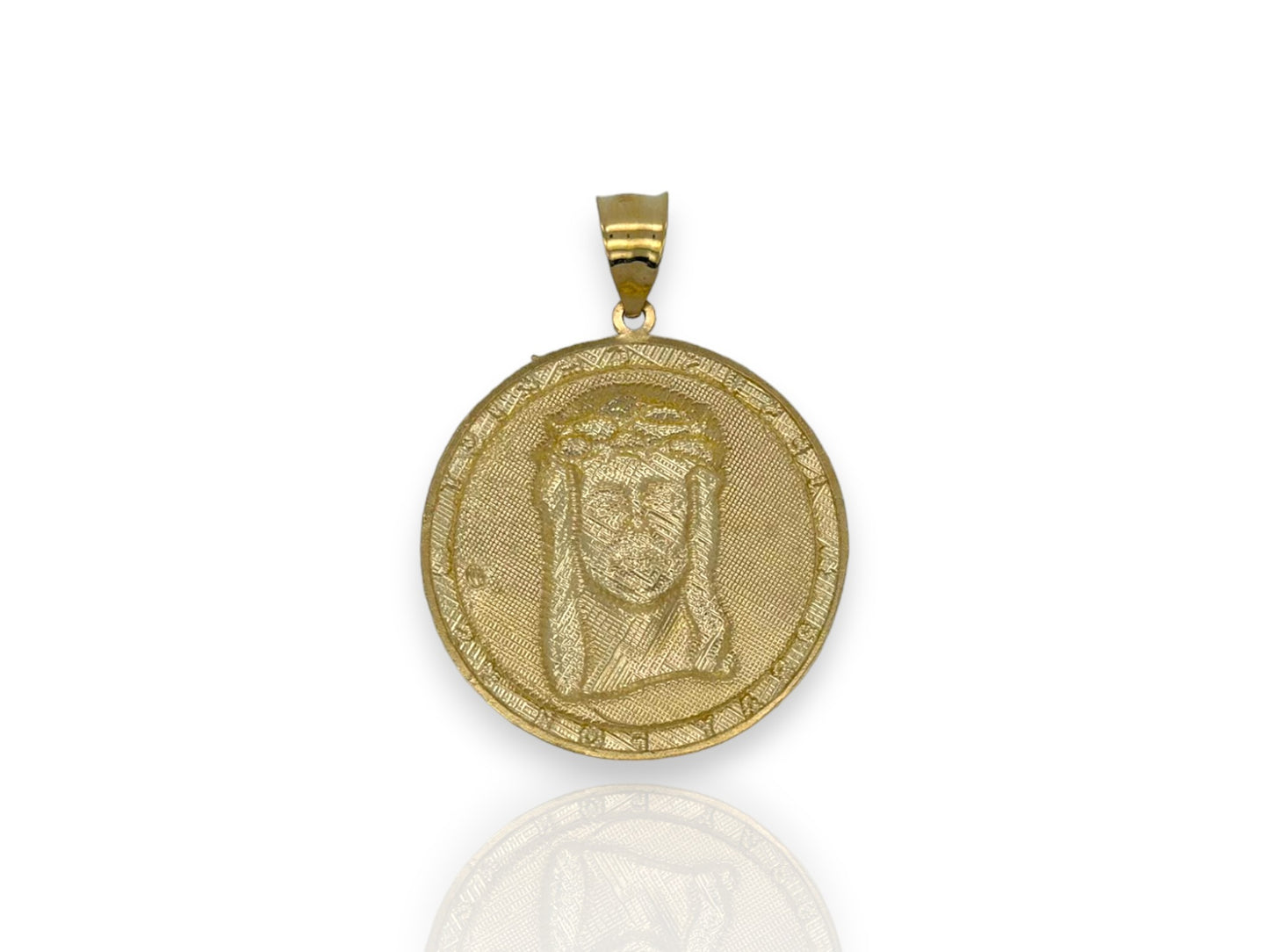 Colgante con medallón de Jesús - Oro amarillo de 10 k