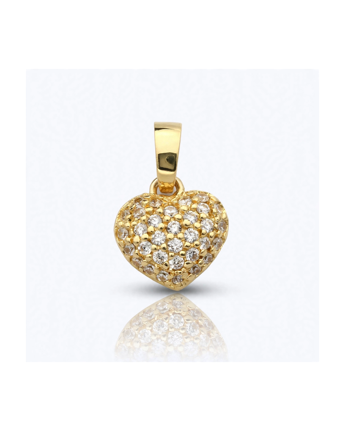 Heart Pendant with CZ Tiny - 10K Gold