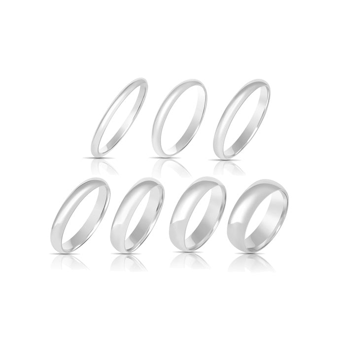 Wedding Band Ring - 925 Sterling Silver