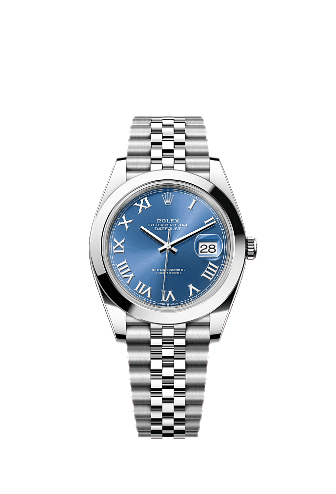 Azzurro Blue Roman dial, Jubilee bracelet