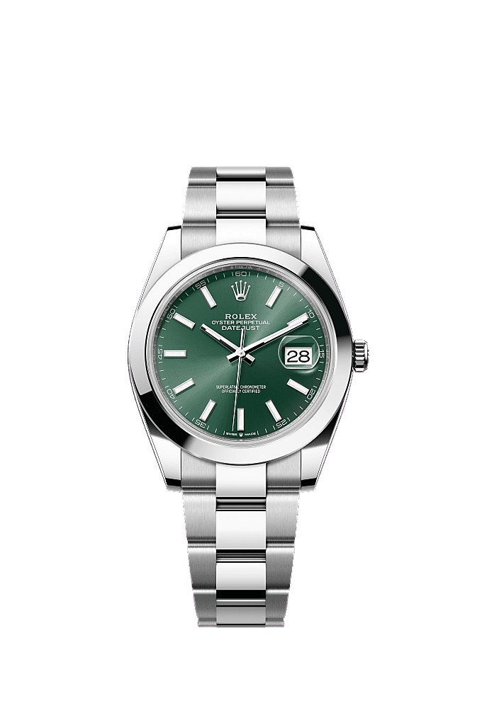 Mint Green dial, Oyster bracelet