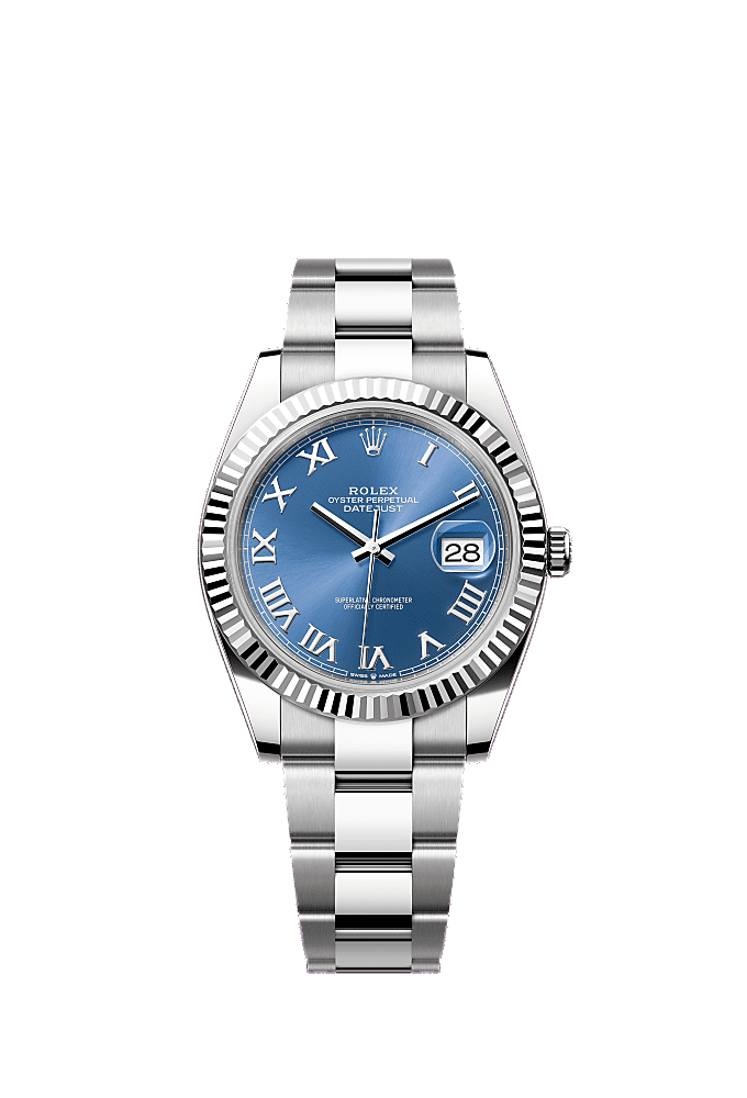 Bright Blue Diamond-Set dial, Oyster bracelet