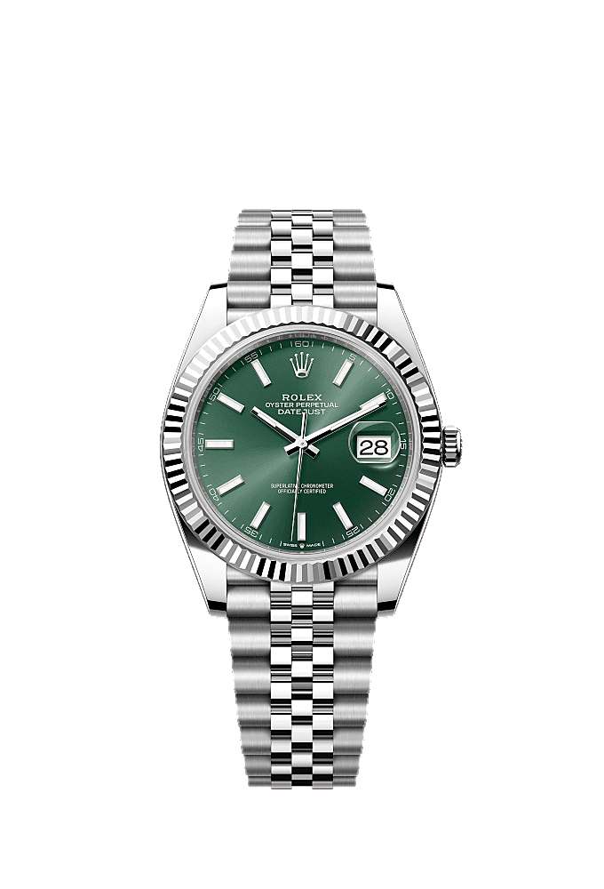 Mint Green dial, Jubilee bracelet