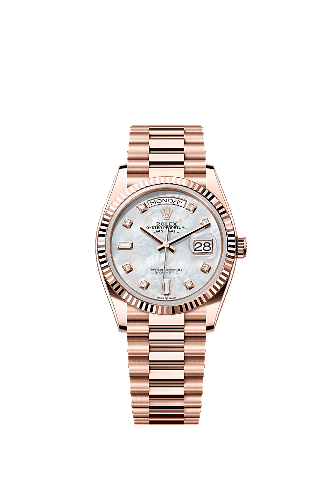 Silver dial, President bracelet