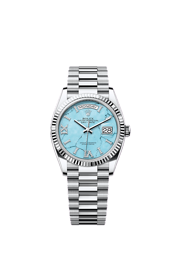 Ice Blue dial, President bracelet