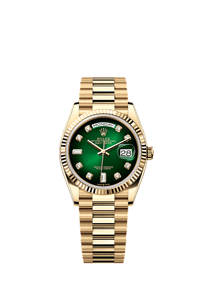 Green Ombre dial, President bracelet
