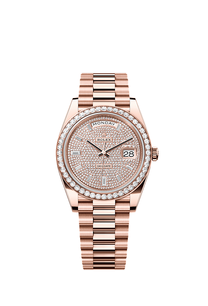 Sundust Diamond-Set dial, President bracelet