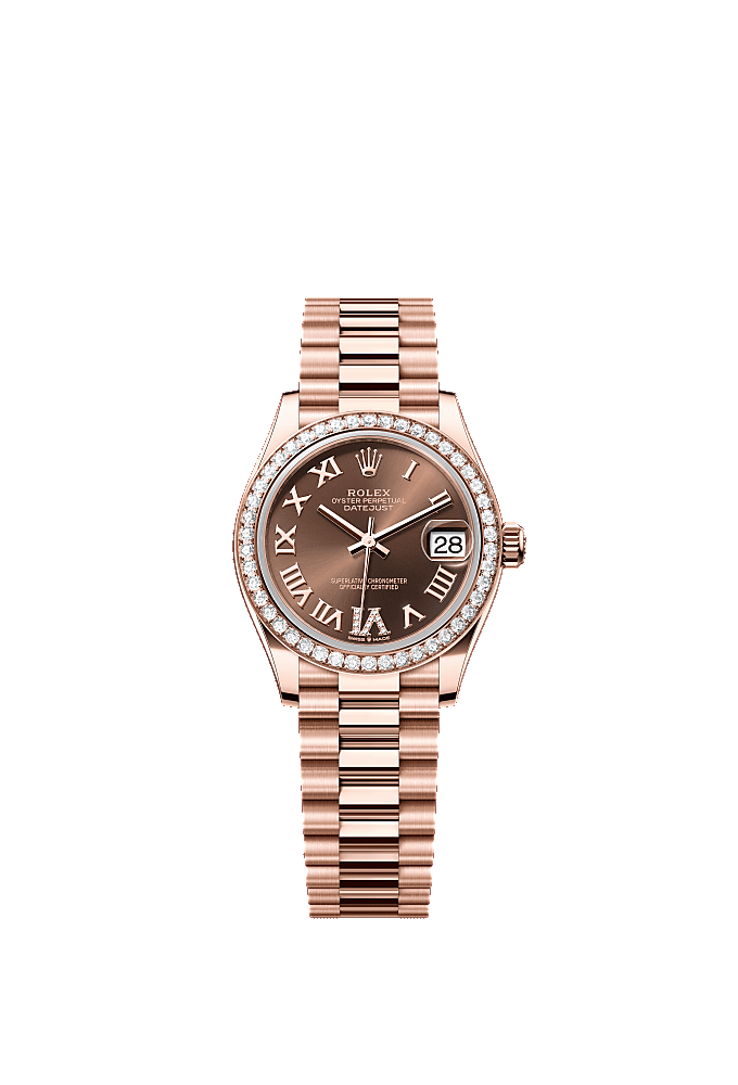Chocolate Diamond-Set dial, President bracelet
