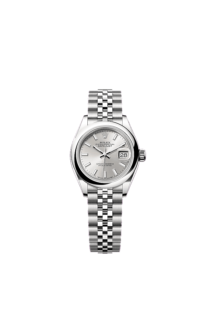 Diamond-Set Silver dial, Oyster bracelet