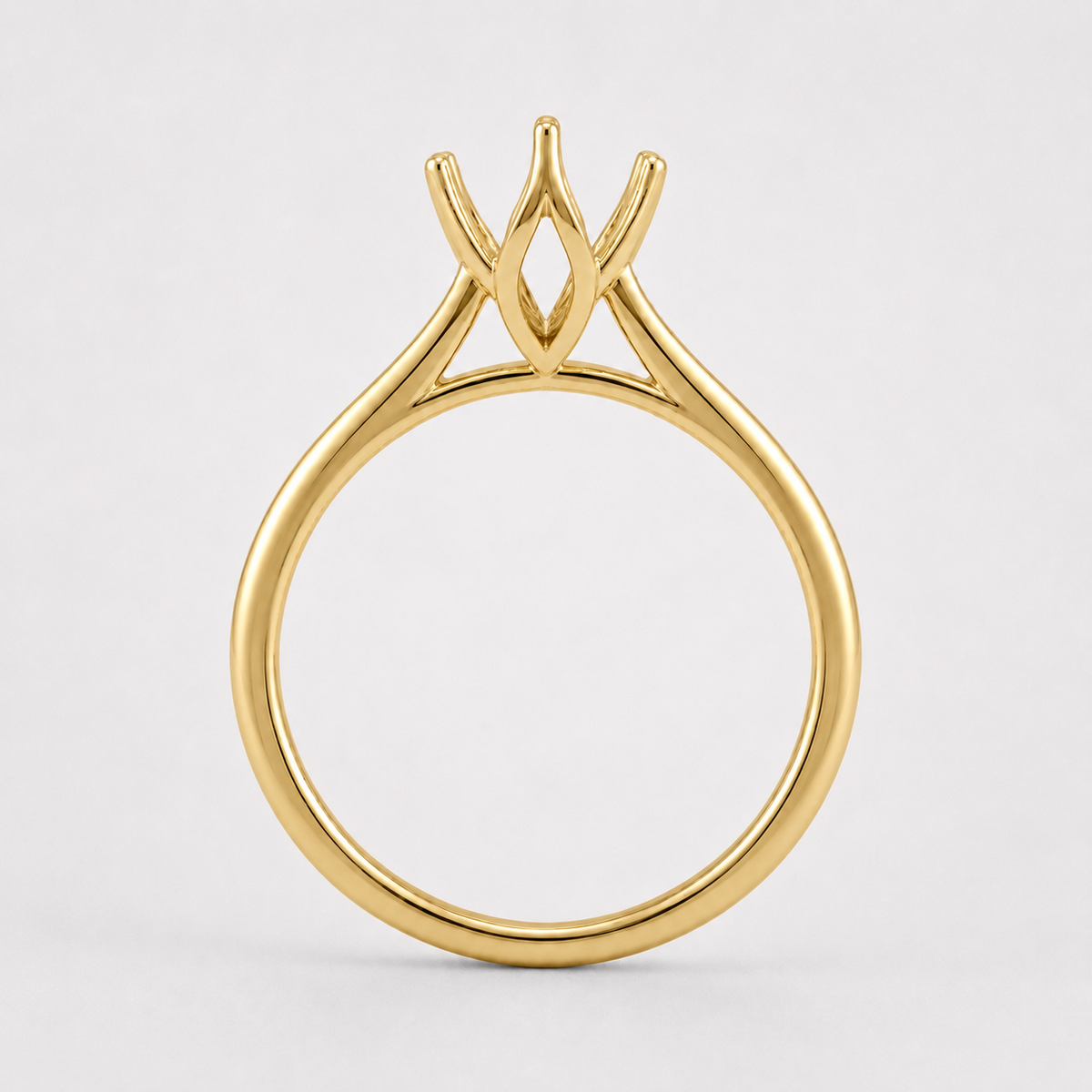 14K Marquise Solitaire — Flower Tulip