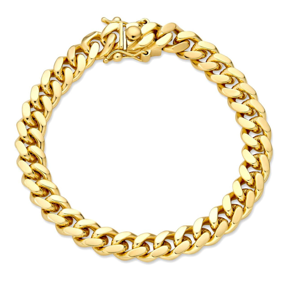 Miami Cuban Link Bracelet - 14k Gold Vermeil 925 Sterling Silver